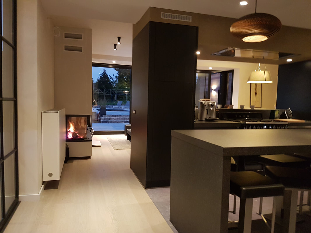 Open kitchen and living space